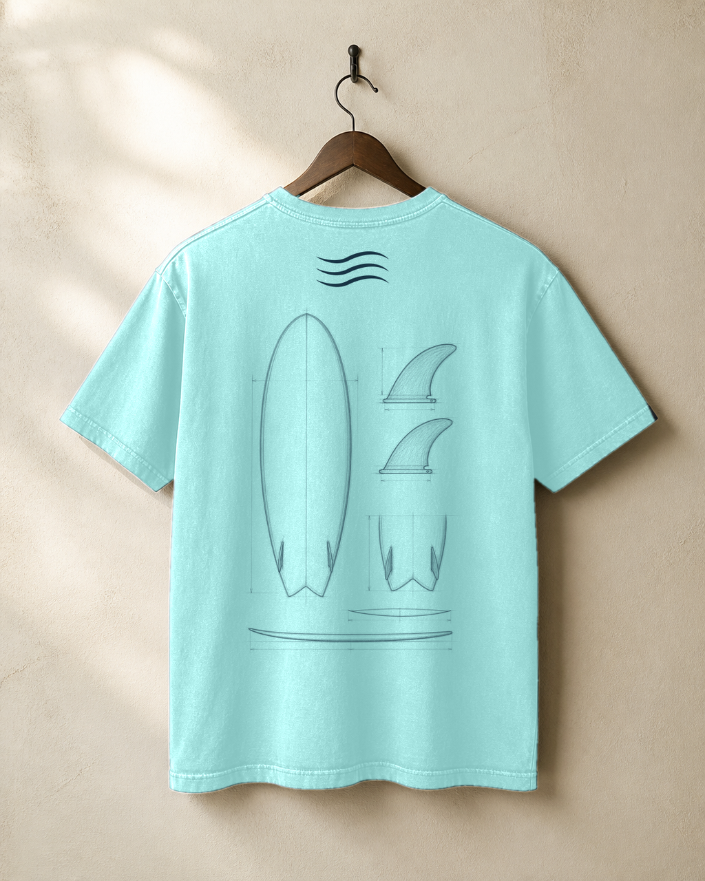 Retro Twin Fin Fish Tee