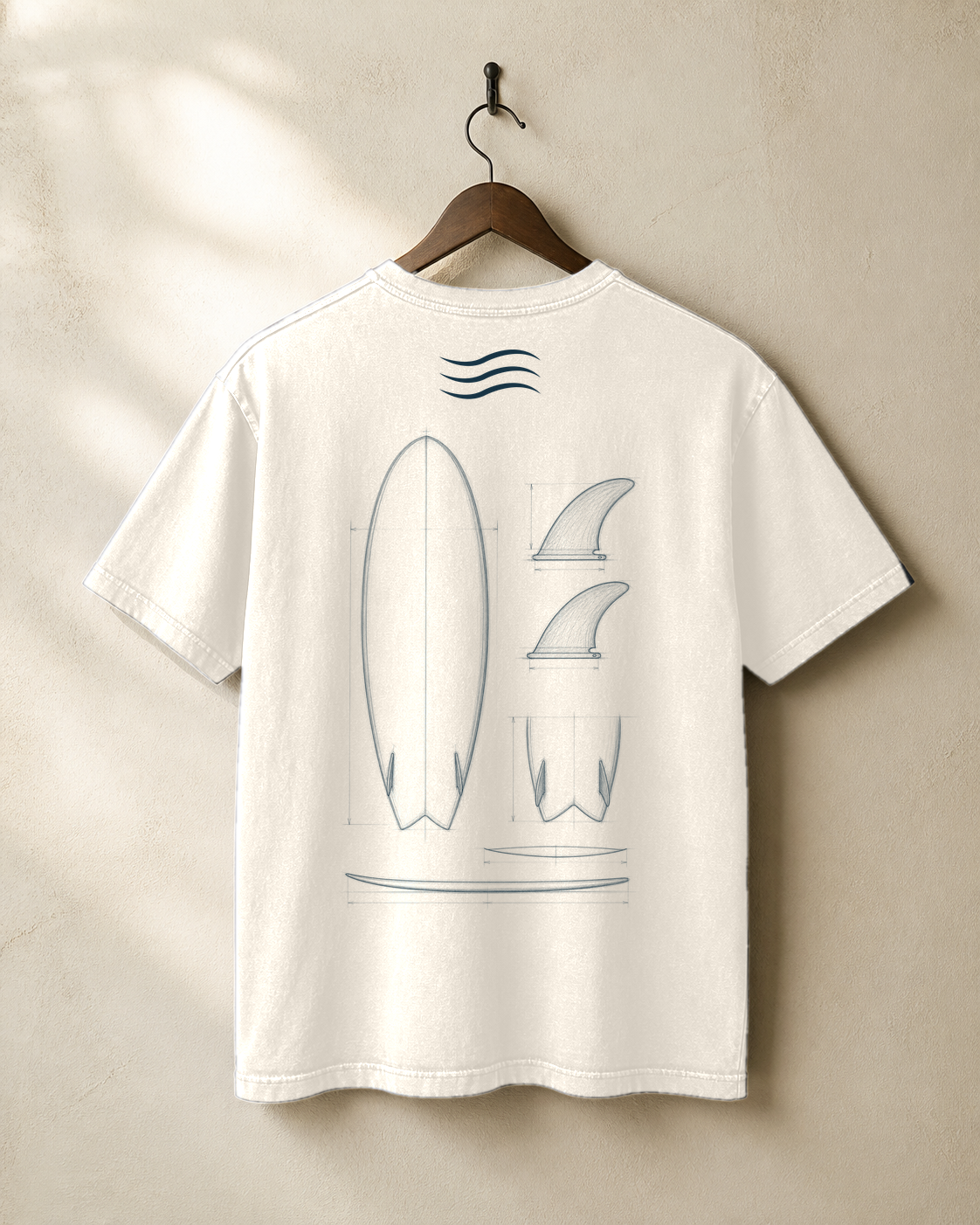 Retro Twin Fin Fish Tee