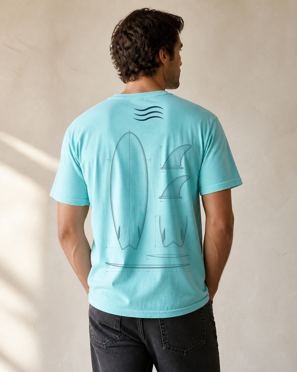 Retro Twin Fin Fish Tee