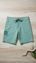 Color Block Board Shorts Sand & Gulf Blue